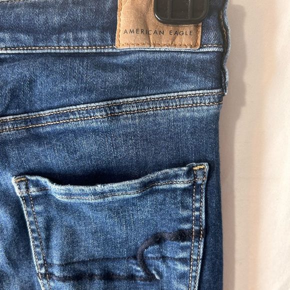 American Eagle outfitters Women’s Super Hi Rise Jegging Blue Jeans Denim size 2 - Picture 5 of 14